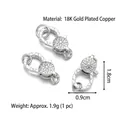 Three-piece set of silver-plated copper lobster clasps with star engraving and grid pattern - Polygon Star Clasp