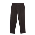 Deep coffee brown professional trousers with smooth drape and high waist minimalist design - Coffee Pants