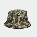 Detail of outdoor sun hat with jungle camouflage print and durable canvas fabric - Jungle Green Camouflage (Color 8)