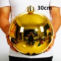 Riesige 30 cm goldene Spiegel-Weihnachtskugel für große Feiertagsdekorationen - 1 Stück (30cm) / Glänzendes Gold