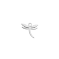 Silver stainless steel dragonfly pendant with hanging hole for jewelry making - Long Wing Dragonfly / Silver