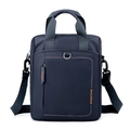 Borsa a tracolla da uomo blu scuro con doppi manici e tracolla regolabile rimovibile - Blu scuro