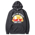 Dark grey Gulf of Mexico 1672 beach sunset print oversized drawstring hoodie - Dark Gray