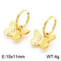 Boucles d'oreilles papillon en acier inoxydable doré, dimensions 15x11mm et poids 4g - Style C Pendentif Papillon (KE113940-KFC)