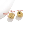 Golden irregular texture cylinder bead with meteorite pattern for DIY necklace jewelry - Style B-Meteorite Texture / Gold