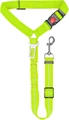 Ceinture de sécurité réglable pour animaux en nylon avec tendeur en jaune fluorescent - Vert