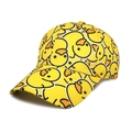 Yellow baseball cap with all-over cartoon duck print for outdoor sun protection - All-over Yellow Duck Style (1#) / Yellow