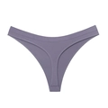 Purple grey seamless thong for women, athletic stretch fabric with smooth finish - Light Purple