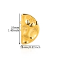 Detailansicht großer goldener Sonnenblumenring mit Hammerschlag-Textur und 37mm Höhenmaß - Gehämmerter Unregelmäßiger Halbkreis
