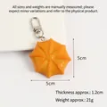 Star-shaped cookie food keychain with dimensions 5cm and silver lobster clasp - Small Cream Cookie Lobster Clasp
