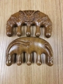 Carved sandalwood scalp massage combs with dragon motif and wave design details - Sandalwood Multi-functional Dragon Head Massage Comb