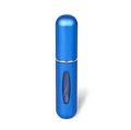 Portable 5ml bottom-fill perfume atomizer in matte blue finish with liquid level window - Matte Blue