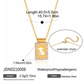 Goldene Edelstahlperlenkette mit hohlgeformtem Hund-Anhänger für Haustierfreunde - Hunde Stil (JDN0210008)