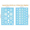 Lot de 2 stickers de Noël flacons de neige blancs et bleus, taille 25x35cm - 25*35cm 50 Flocons de neige