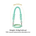 Mint green paracord handle for Stanley tumblers with size and weight specifications - K68893 Teal Paracord