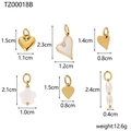 Specifiche dettagliate dei ciondoli a cuore, stella e perla in acciaio inossidabile - Oro-TZ00018B (Stile Perla/Madreperla)