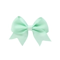 Handmade swallowtail grosgrain ribbon bow hair clip for girls in mint green color - Light Green