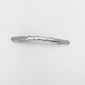 Irregular silver alloy wave hair clip with a sleek metallic finish for women - Silver Wave Style