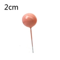 Décoration de gâteau baie rose nacrée de 2cm de diamètre sur tige flexible - Diamètre 2cm / Rose