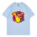 Light blue Father's Day letter print T-shirt in a relaxed fit for casual summer wear - XS / Style 317 / Light Blue
