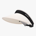 Visiera parasole pieghevole da donna in beige e nero con cinturino regolabile - Regolabile / Beige/Nero