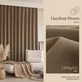 Rideau occultant en lin double face marron noisette avec tissu lourd de 1300g - Chanvre Nature - 9 Coques De Noisettes De Palmier / Tissu Pour Rideaux En Rouleaux Entiers (60 Mètres Ou Plus) / Mètre Sans Finition