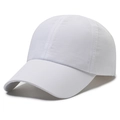 White quick-dry breathable baseball cap made of lightweight fabric for outdoor sports - Adjustable / White