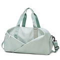 Sac de sport en nylon vert clair avec bandoulière et rangement sec et humide - S / Vert