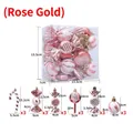 18-teiliges Weihnachtsdekorationsset in Roségold mit Zuckerstangen und Lolli - 18er-Set / Roségold 18Stk