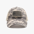 Gorra de béisbol táctica de camuflaje digital con rejilla y parche de EE. UU. - Camuflaje Gris Humo
