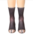 Calze 3D unisex con impronte di animali e motivo realistico di zoccoli di maiale marroni - Zoccoli d'Asino