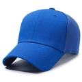 Royal blue breathable mesh baseball cap with curved brim and solid front panel - Sapphire Blue