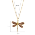 Specifiche dimensionali del ciondolo a libellula vintage con ali in smalto viola - Ciondolo Libellula Viola (G82606162G-1)