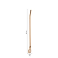Rose gold 304 stainless steel Yerba Mate straw spoon with filter, length 24.5cm and 13g - 24.5cm-Rose Gold Filtering Straw