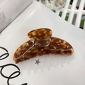 Molla per capelli in acetato tartarugato marrone con strass colorati brillanti - Caramello - Molletta con Strass Colorati (circa 10,5 cm)