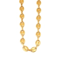 Collana classica a maglie di chicchi di caffè in acciaio inossidabile placcato oro 18 carati - Collana Naso di Maiale 7mm (CK1248) / Oro