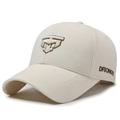 Casquette de baseball en coton beige avec broderie flèche et visière incurvée - Réglable / Beige Clair