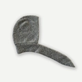 Gorro de punto gris estilo francés con orejeras y tiras para otoño e invierno - Gris claro