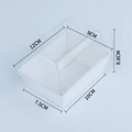 Scatola sandwich bianca con coperchio trasparente e dimensioni precise 12x9x8,8 cm - 1209 Cartoncino Bianco Coperchio Alto