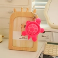 Cute rose red plush turtle keychain with soft fabric and silver metal spring hook - Rose Red (Style 9) / 10cm