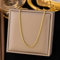 Gold Geflochtene Halskette (X212) / 3 mm / Gold