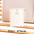 Cartoncino bianco 4x6cm S925 per gioielli con gancio e fori per orecchini - Cartoncino per ciondolo / Solo cartoncino