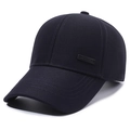 Gorra de béisbol clásica para hombre en algodón azul marino con placa lateral Narason - Ajustable / Azul marino