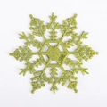 Lichtgroene glitter sneeuwvlok voor kerstboomversiering en feestelijke kransdecoratie - 10CM (met touw) / Fruitgroen