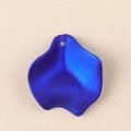 Vibrant royal blue acrylic petal earring charm with a minimalist wrinkled texture - 10Pcs Medium / Sapphire Blue