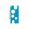 Apribottiglie blu in alluminio per oli essenziali con catenella e fori di varie misure - Celeste