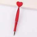 Elegant red heart-shaped ballpoint pen with sleek metallic finish for wedding favors - Heart / Red