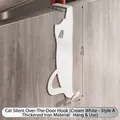 Katzenförmiger Türhaken aus verdicktem Stahl in Cremeweiß für Schranktüren - Modell A Katze / Creme
