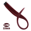 22 inch dark wine red clip-in hair extension piece in shade 2/99 with smooth texture - Dark Wine Red (2-99)