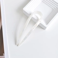 Horquilla en forma de U de acetato blanco crema con elegante textura de nácar - Blanco Crema